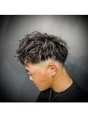 【ホワイトメッシュ&ツイストスパイラルパーマ】