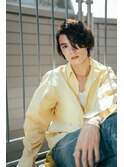前髪パーマセンターパート無造作束感ショート大宮20代30代40代