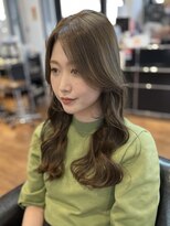 ブリング バイ スノードロップ 吉祥寺(BRING by Snowdrop)&nbsp;デザインカラー/レイヤーカット/ウェットヘア/オリーブベージュ