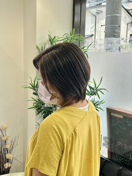 庵 ヘアー(hair) 白髪ぼかしハイライト40代50代60代