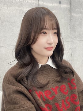 エヌアイ オモテサンドウ(ni omotesando) チョコレートブラウン/顔まわりカット/バングカット上野