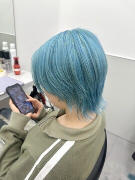 ゴウトゥデイシェアサロン 町田店(GO TODAY SHAiRE SALON) アクアブルー/ショートウルフ【町田】