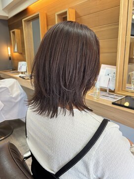 ヘア プロデュース キュオン(hair produce CUEON.) layer cut × straight perm