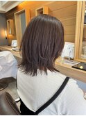 layer cut × straight perm