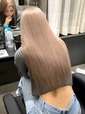 イメチェンホワイトブロンドハイライトミルクティーベージュ