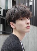 横浜西口シャドウパーマメンズマッシュウルフカットルーズパーマ