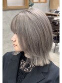 シアーグレージュ×レイヤーボブ