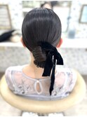 タイトシニヨン/参列ヘア/お呼ばれ/ヘアセット/ヘアアレンジ
