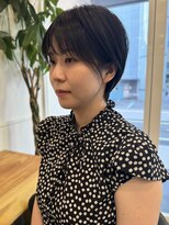 ビューエヒメ(VIEW EHIME)&nbsp;小顔カットショートボブ大人可愛いアッシュオリーブ