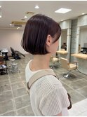 小顔効果グラデーションボブ／マロンブラウン  里見美穂