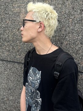 ヨハク メンズ 大阪梅田中崎町(yohaku メンズ) <43>ホワイトスパイキー×ブリーチ