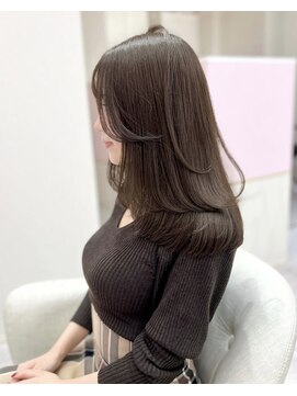 アディション 新宿(ADITION) 髪質改善×オリーブブラウンベージュブリーチなしダブルカラーk