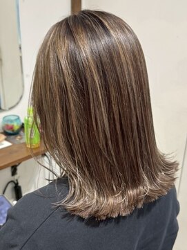 ルイ(ROUIS produced by LUCK 津田沼) ROUIS 津田沼 ハイライト×グレー