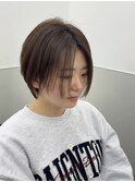 ショートボブ×グレージュ