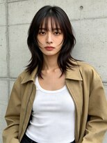 エイチ ウルフカット 大阪梅田(811)&nbsp;アンブレラカラー外ハネボブウルフボブグラデーションカラー50代