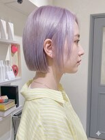 ピークス 千葉店(Peaks) ラベンダーグレージュ/レイヤーカット/韓国巻き/顔周りカット