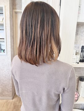 キャアリー(Caary) 福山市美容室Caary ワンカールボブ×インナーベージュ