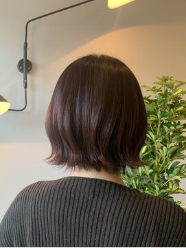 アンドアイズム(and.I'sm) ミルクティーピンク×ボブショート/暗髪でも可愛い暖色系カラー