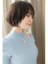 モッズヘア 越谷(mod's hair) アッシュブラック前下がりミニボブショートZ越谷30代40代50代