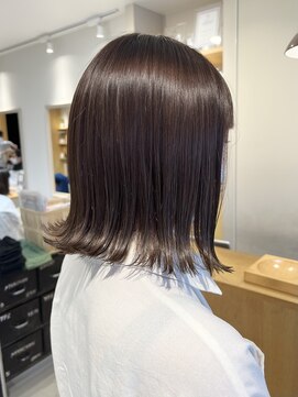 トリート 津田沼店(TREAT) ぱっつんボブ×ラベンダーベージュ