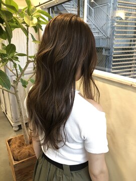 モワ 仙台(Mois) 大人かわいい20代30代40代/マーメイドヘア/オリーブカラー