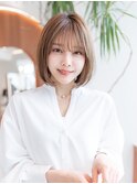 20代30代大人可愛い前髪/丸顔マチルダボブ/フェイスレイヤー