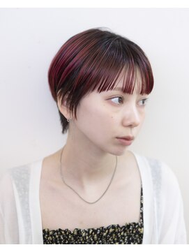 ルプラ ガーデン(le-pla garden) マッシュショート#レッド#ベージュ#ケアブリーチ#ダブルカラー