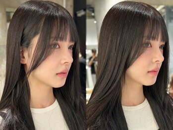 ヨーク(yoke)の写真/【立川駅3分】韓国レイヤーカット&小顔に見える顔周りカット＊結んでも可愛い後れ毛カット