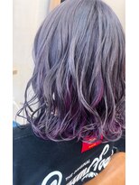 モアヘアーセカンド(MORE-HAIR Second)&nbsp;グレー×インナーカラービビッドバイオレット
