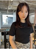 秋色◎20代30代40代暗めカラーくびれレイヤーミディ