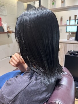チアー ヘアリラクゼーション(cheer HAIRRELAXATION) ブルーブラックカラー