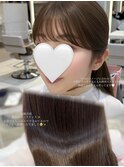 2wayバング 韓国前髪 シースルー ミディアム レイヤー　顔周り