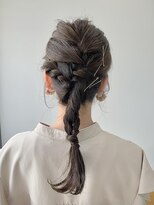 ヘアー アイス 御器所本店(HAIR ICI)&nbsp;30代40代大人編み込み◎ニュアンスローポニー