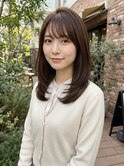 チョコレートブラウン×ハイレイヤースタイル