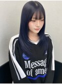 【レイヤーカット/ネイビーブルー/10代/20代】