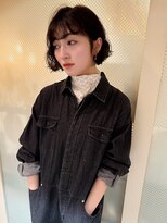 アクシス 栄店(`AXIS)&nbsp;馬渕ミルクティーブロンド/ダークブルー/デジタルパーマ/栄