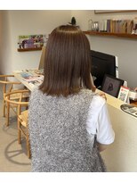 ヘアーアンドスパ メル(hair&spa m.e.l by origami)&nbsp;外ハネボブ　ベージュカラー