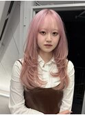 ペールピンク/ホワイトピンク/レイヤーカット