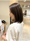 ツヤ感重視の大人ボブ【能勢電鉄絹延橋駅】