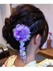 アップで華やか、花模様アップｓｔｙｌｅ♪