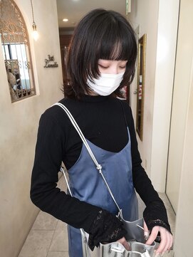 カフ(CAF) CAF松本【シンプルウルフ×赤みを抑えたアッシュカラー】