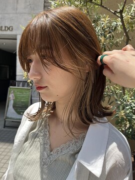 ロンドルーチェ 心斎橋(Lond luce) ダークアッシュ/ミディアムレイヤーカット［髪質改善/縮毛矯正］