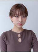 グレーベージュ/前髪パーマ/20代30代/大人かわいい/ショートボブ