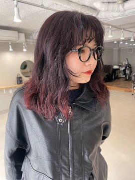 オルカ(orca) 【nanami】wine red / perm style