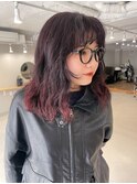 【nanami】wine red / perm style