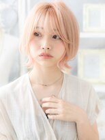 モッズヘア 越谷(mod's hair)&nbsp;韓国風ハイトーンカラー外ハネウルフカットh3越谷10代20代30代