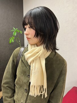 ルル(LuLu by KENJE) ボブウルフカット【藤沢/本鵠沼/ヘッドスパ/白髪ぼかし/艶髪】