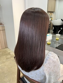 リンク(Link)の写真/【朝の準備時間-10分♪】ダメージレスな施術で自然なストレートヘアへ◎扱いやすい、しなやかな艶髪が叶う