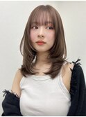 簡単スタイリング/伸ばしかけヘア/小顔ヘア/ブリーチなしカラー