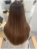 ロング美髪顔周りレイヤー韓国ヘアくびれヘア_momo0012